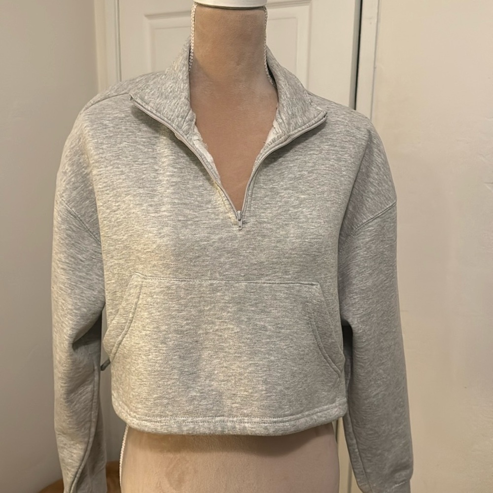 We Wore What 3/4 zip fleece jacket